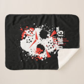 十三日 |絵を描（ばちゃばちゃ）跳ねるホッケーマスク シェルパブランケット (正面(横))