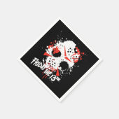 十三日 |絵を描（ばちゃばちゃ）跳ねるホッケーマスク スタンダードカクテルナプキン (角)