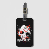 十三日 |絵を描（ばちゃばちゃ）跳ねるホッケーマスク ラゲッジタグ (正面縦)