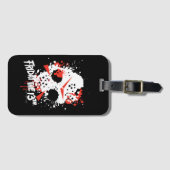 十三日 |絵を描（ばちゃばちゃ）跳ねるホッケーマスク ラゲッジタグ (正面横)