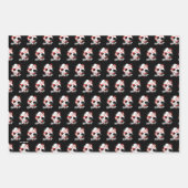 十三日 |絵を描(ばちゃばちゃ)跳ねるホッケーマスク ラッピングペーパーシート (正面3)