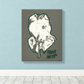 十三日 | Jason Voorhees Burlap Sack キャンバスプリント (インサイチュ (ウッドフロア))