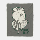 十三日 | Jason Voorhees Burlap Sack フリースブランケット (正面)