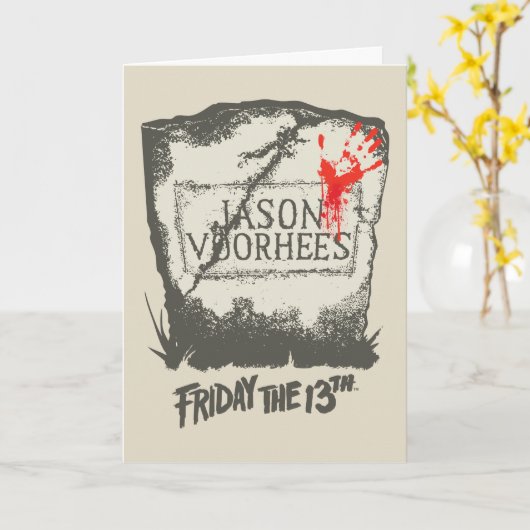 十三日 | Jason Voorhees Headstone カード (黄色い花)
