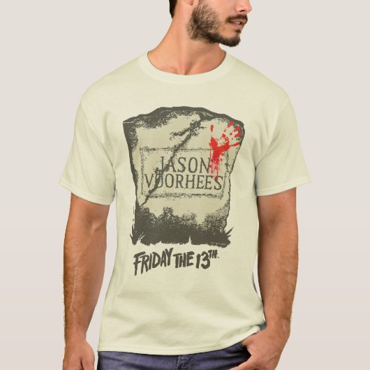 十三日 | Jason Voorhees Headstone Tシャツ (正面)