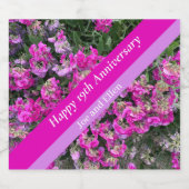 十九結婚周年記念スイートピー スパークリングワインラベル (シングルラベル)