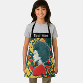 十二世アフロ髪の女性1865解放ポップ・アートの エプロン (インサイチュ)