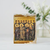 十二使徒ビザンチンのアイコンのSynaxis ポストカード (スタンド正面)