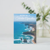 十二使徒 グレートオーシャンロード 空中 ポストカード (スタンド正面)