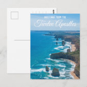 十二使徒 グレートオーシャンロード 空中 ポストカード (正面/裏面)