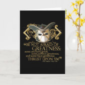 十二夜の引用文(金ゴールド版) カード (黄色い花)