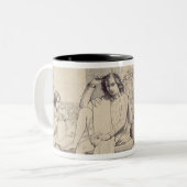 十二夜、c.1850 ツートーンマグカップ (正面左)