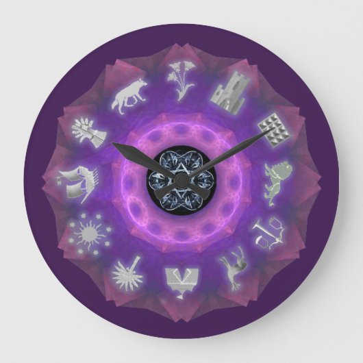 十二支族 ラージ壁時計 (正面)