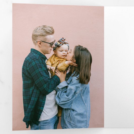 十二日のCovid |写真数々の3つ折り休日 三つ折り招待状 (内部最初)