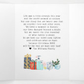 十二日のCovid |写真数々の3つ折り休日 三つ折り招待状 (内部中)