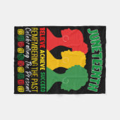 十二日は私の独立の日信じだ フリースブランケット (正面(横))