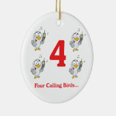 十二日四羽の鳥鳴き セラミックオーナメント (右)