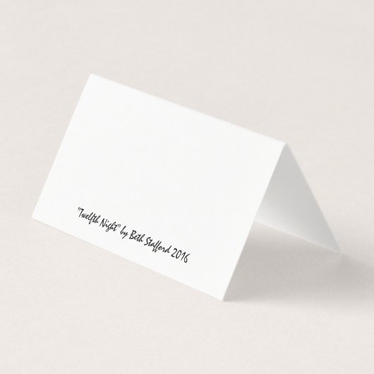 十二日目のクリスマスカードで木に火が付絵画いた (裏面)