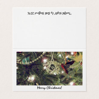 十二日目のクリスマスカードで木に火が付絵画いた