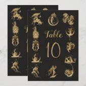 十二星座のテーブルナンバー表 招待状 (正面/裏面)