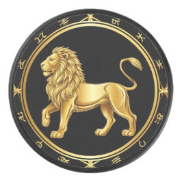 ♌ 十二星座のレオエンブレムホッケーパック ゴールデンライオンギフト ✨ アイスホッケーパック