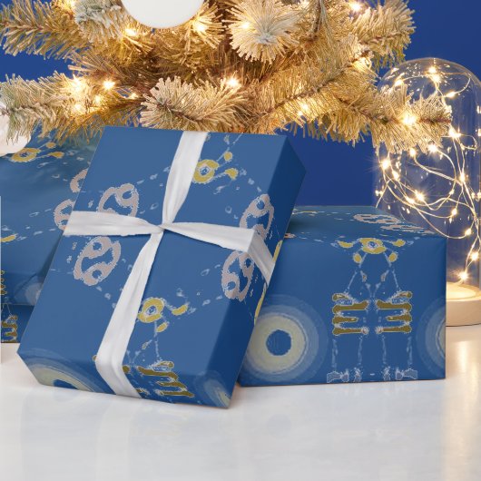 十二星座の数字シンボル ラッピングペーパー (クリスマス)