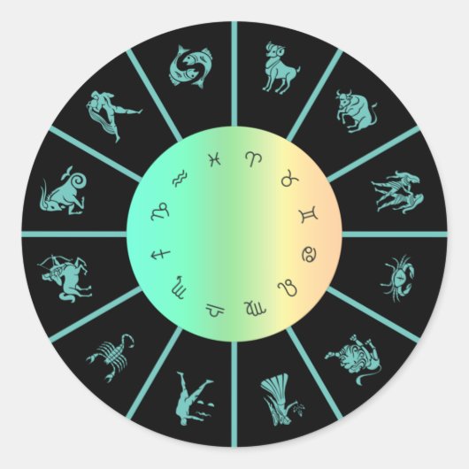 十二星座の輪 ラウンドシール (正面)