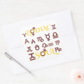 「十二星座の魂」占星術デザインホロスコープサインギフト スクエアシール (封筒)