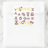 「十二星座の魂」占星術デザインホロスコープサインギフト スクエアシール (バッグ)