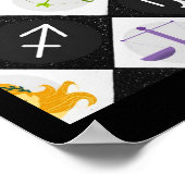 十二星座太陽記号占星術カレンダー サンダーコーブ ポスター (角)