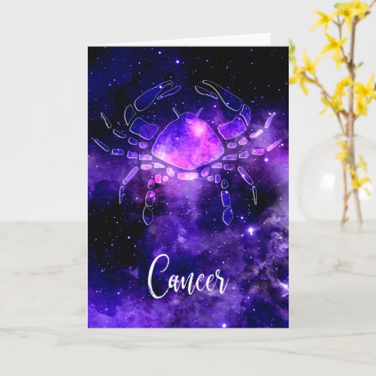 十二星座：かに座 カード (黄色い花)