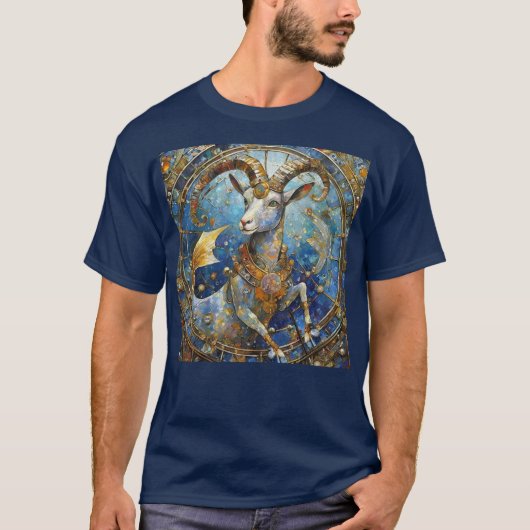 十二星座 - やぎ座 Tシャツ (正面)