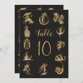 十二星座 ホロスコープ サイン テーブル ナンバー 招待状 (正面/裏面)