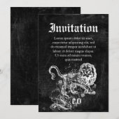 十二星座 ヴィンテージ レオ 招待状 (正面/裏面)