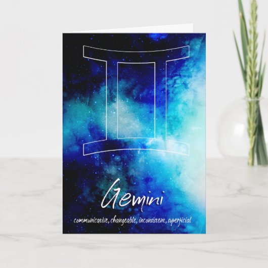 十二星座：双子座の特徴 カード (正面)