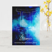 十二星座：双子座の特徴 カード (黄色い花)