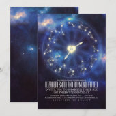 十二星座 | 星座 星空の夜の結婚式 招待状 (正面/裏面)