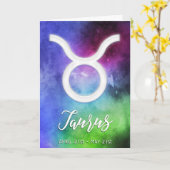 十二星座 : 牡牛座 生年月日 カード (黄色い花)