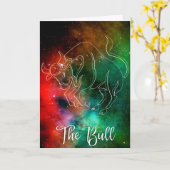 十二星座：牡牛座 '雄牛' カード (黄色い花)