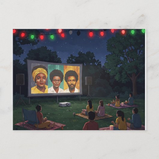 『十二月の映画の夜 – その問題の物語。』 ポストカード (正面)