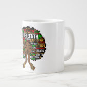 十二月十二日、黒人歴史月間、クワンザ、メラニン ジャンボコーヒーマグカップ (正面右)