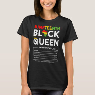 十二番目の女性ブラッククイーン栄養ファクト4t tシャツ