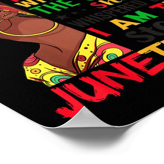 十二番目の私は嵐の黒の自由アフロレディース ポスター (角)