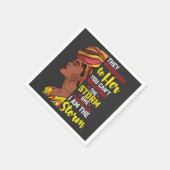 十二番目の私は嵐メラニンブラック女の子 スタンダードカクテルナプキン (角)