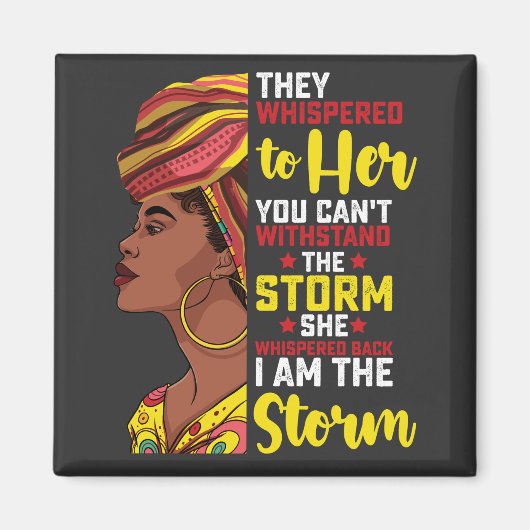 十二番目の私は嵐メラニンブラック女の子 マグネット (正面)