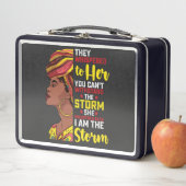 十二番目の私は嵐メラニンブラック女の子 メタルランチボックス (インサイチュ)