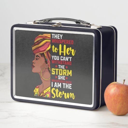 十二番目の私は嵐メラニンブラック女の子 メタルランチボックス (インサイチュ)