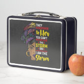 十二番目の私は嵐メラニンブラック女の子 メタルランチボックス (インサイチュ)