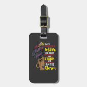 十二番目の私は嵐メラニンブラック女の子 ラゲッジタグ (正面縦)