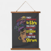 十二番目の私は嵐メラニンブラック女の子 吊り下げ型タペストリー (正面)